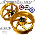 Core Moto APEX-6 Forged Aluminum Wheels for the Kawasaki ZX-6R / ZX636 (05-12)